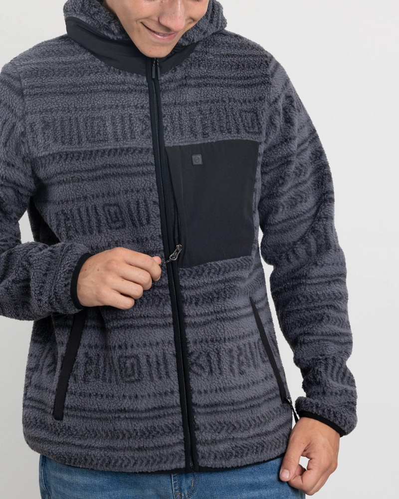 POLERON JUVENIL MINI SHERPA FULL ESTAMPADO CON GORRO POLEMIC - 4