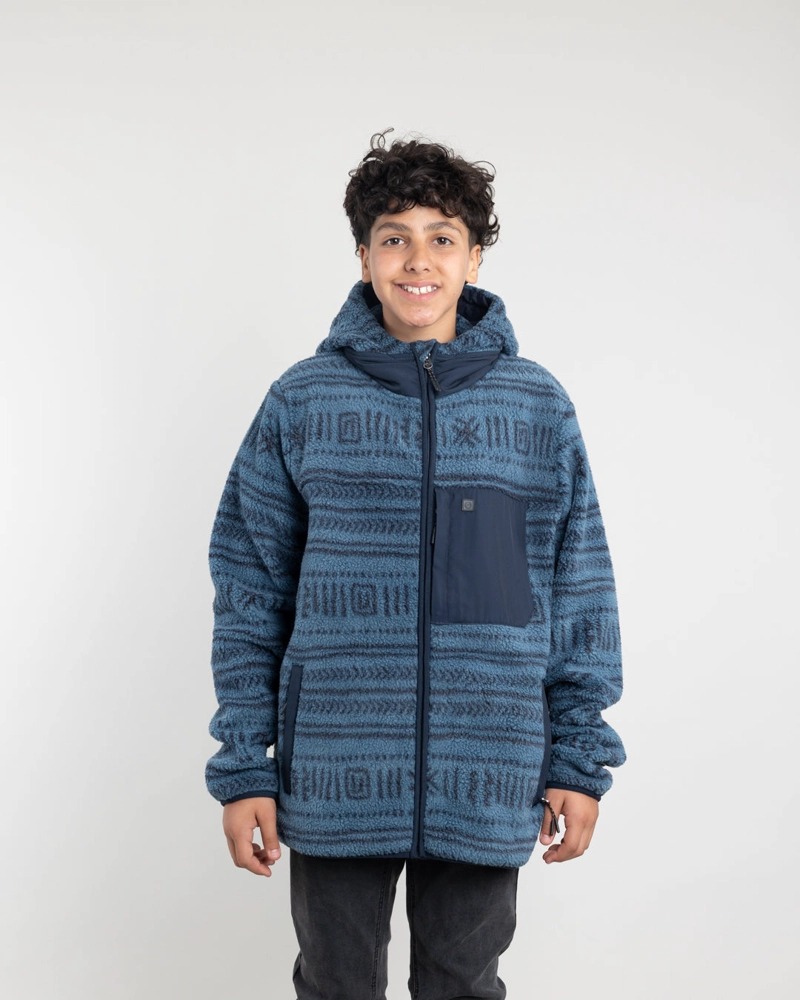 POLERON JUVENIL MINI SHERPA FULL ESTAMPADO CON GORRO POLEMIC - 4