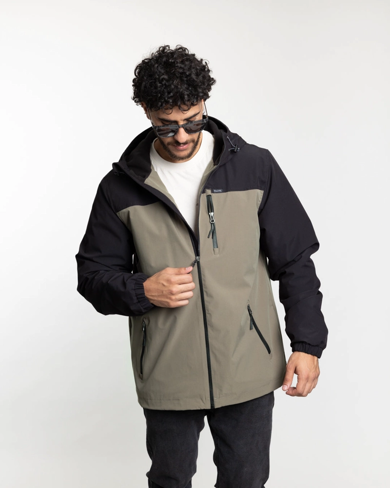 PARKA HOMBRE WATERPROOF CON MICROPOLAR CAFE  POLEMIC - 1