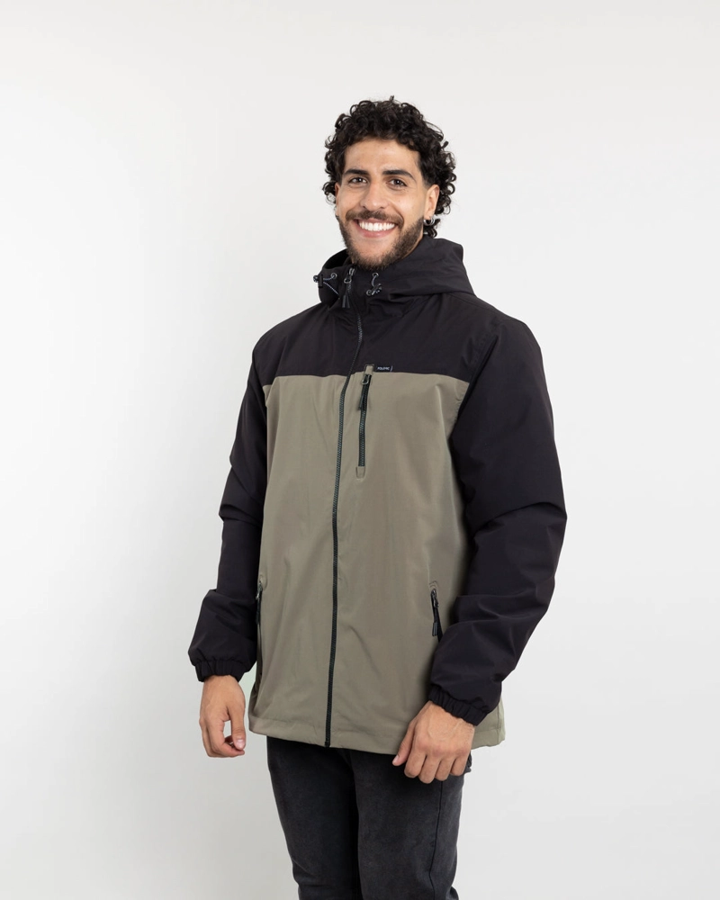 PARKA HOMBRE WATERPROOF CON MICROPOLAR CAFE  POLEMIC - 2
