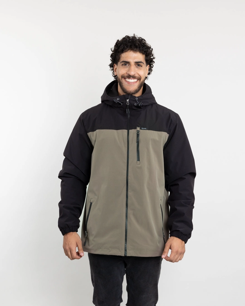 PARKA HOMBRE WATERPROOF CON MICROPOLAR CAFE  POLEMIC - 3