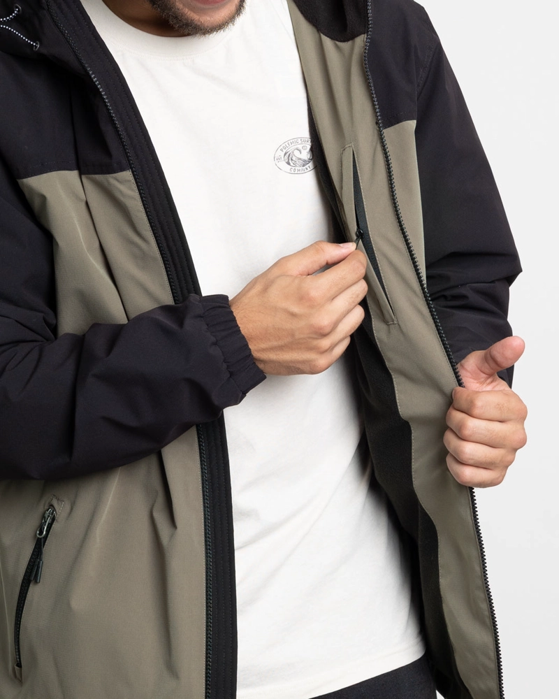 PARKA HOMBRE WATERPROOF CON MICROPOLAR CAFE  POLEMIC - 4
