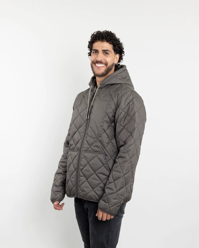 PARKA HOMBRE WATERPROOF CON ACOLCHADO VERDE POLEMIC - 1