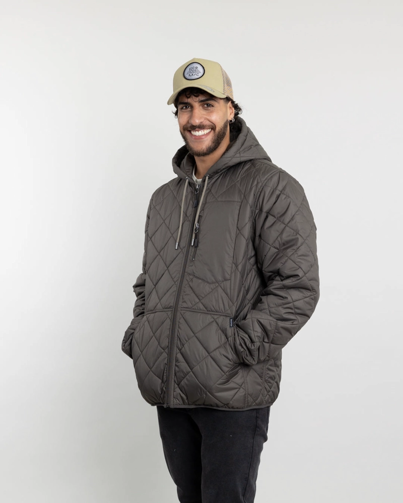 PARKA HOMBRE WATERPROOF CON ACOLCHADO VERDE POLEMIC - 5