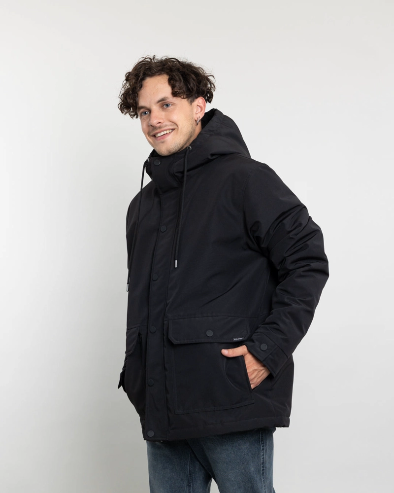 PARKA HOMBRE WATERPROOF FORRADA EN SHERPA NEGRO POLEMIC - 3