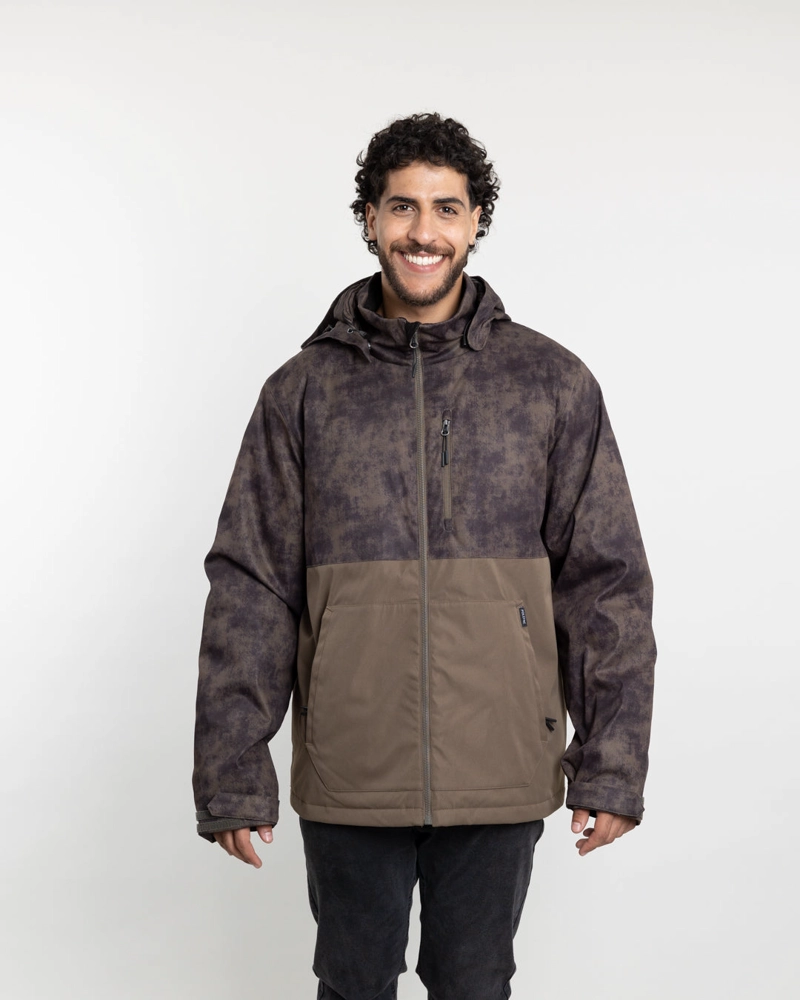 PARKA HOMBRE WATERPROOF CON ESTAMPADO VERDE POLEMIC - 2