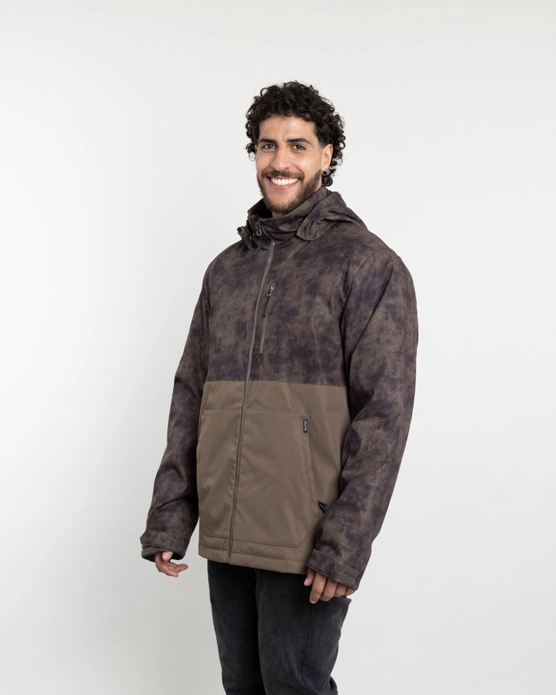 PARKA HOMBRE WATERPROOF CON ESTAMPADO VERDE POLEMIC - 3