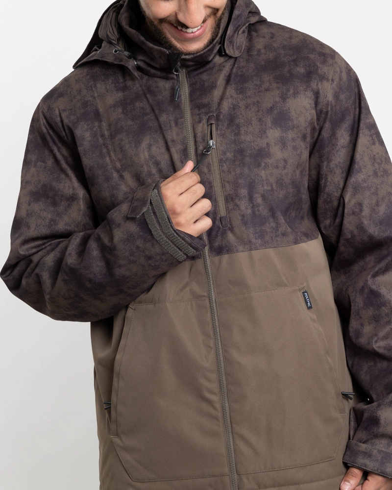 PARKA HOMBRE WATERPROOF CON ESTAMPADO VERDE POLEMIC - 5