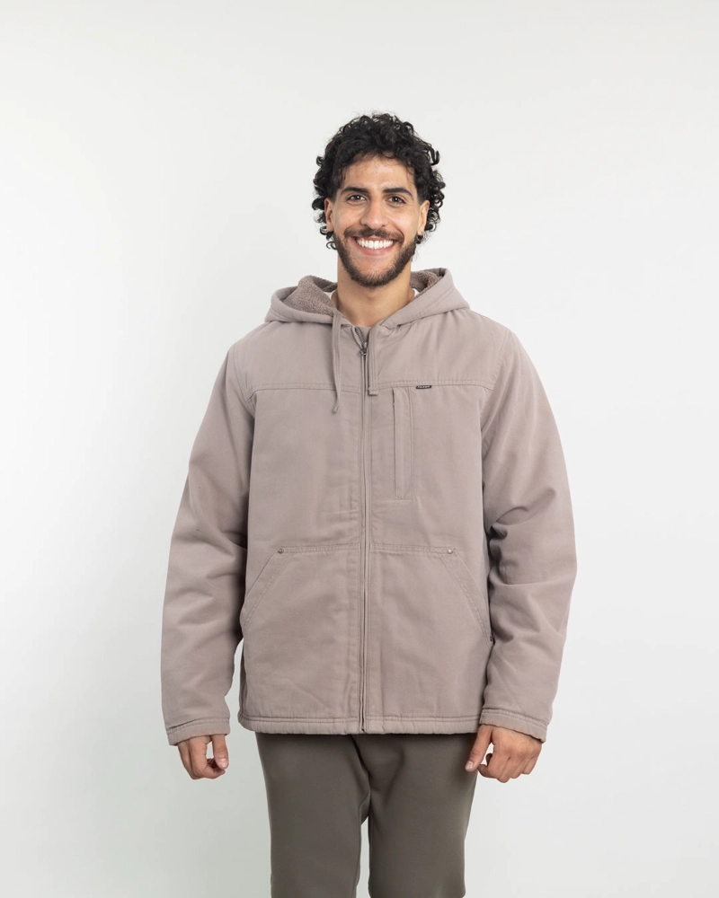 CHAQUETA CANVAS HOMBRE PROCESADA Y FORRADA BEIGE POLEMIC - 3