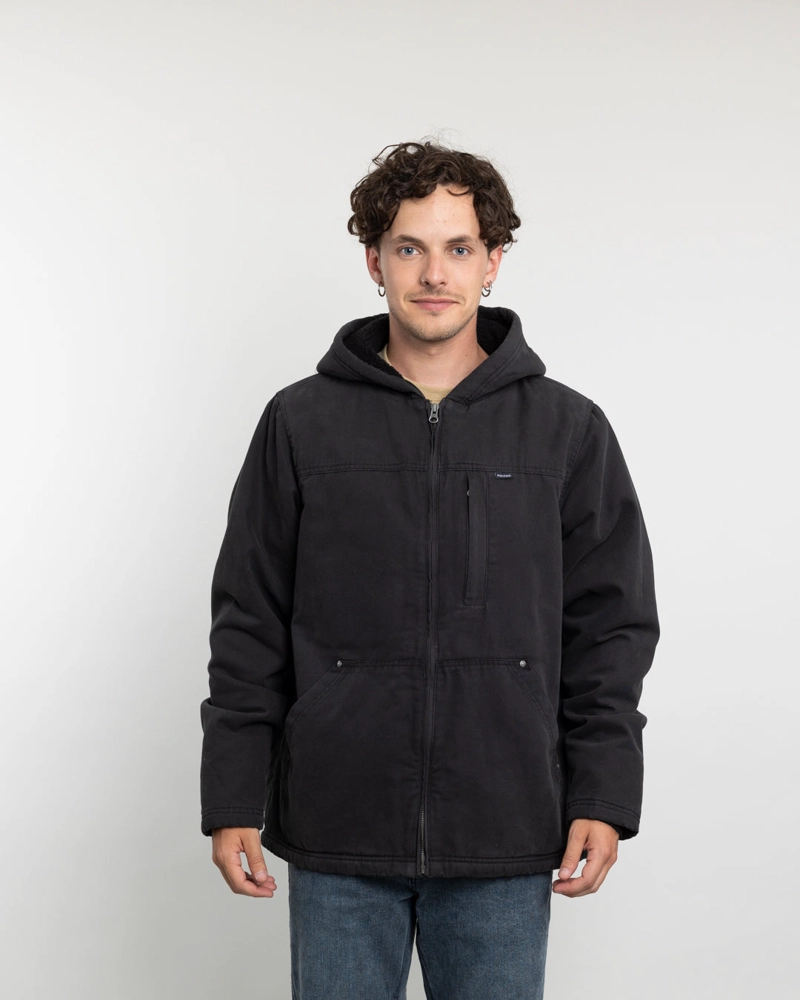 CHAQUETA CANVAS HOMBRE PROCESADA Y FORRADA NEGRO POLEMIC - 3