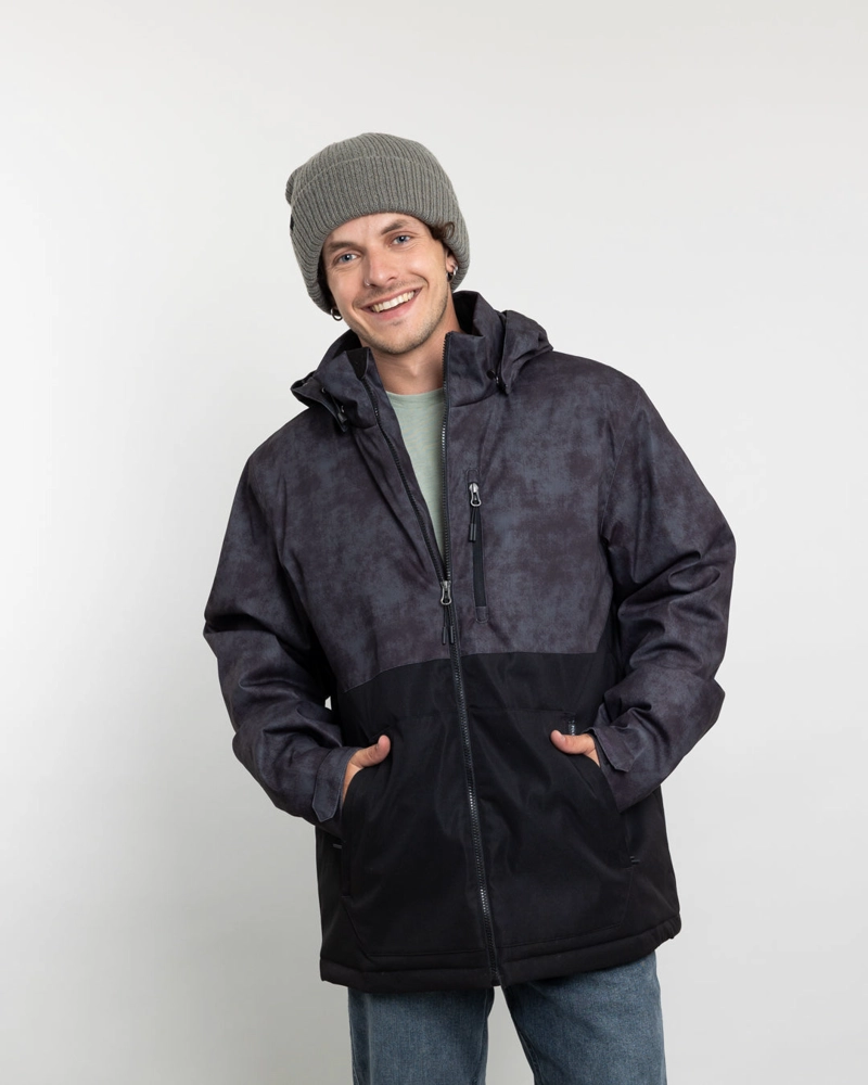 PARKA HOMBRE WATERPROOF CON ESTAMPADO NEGRO POLEMIC - 2
