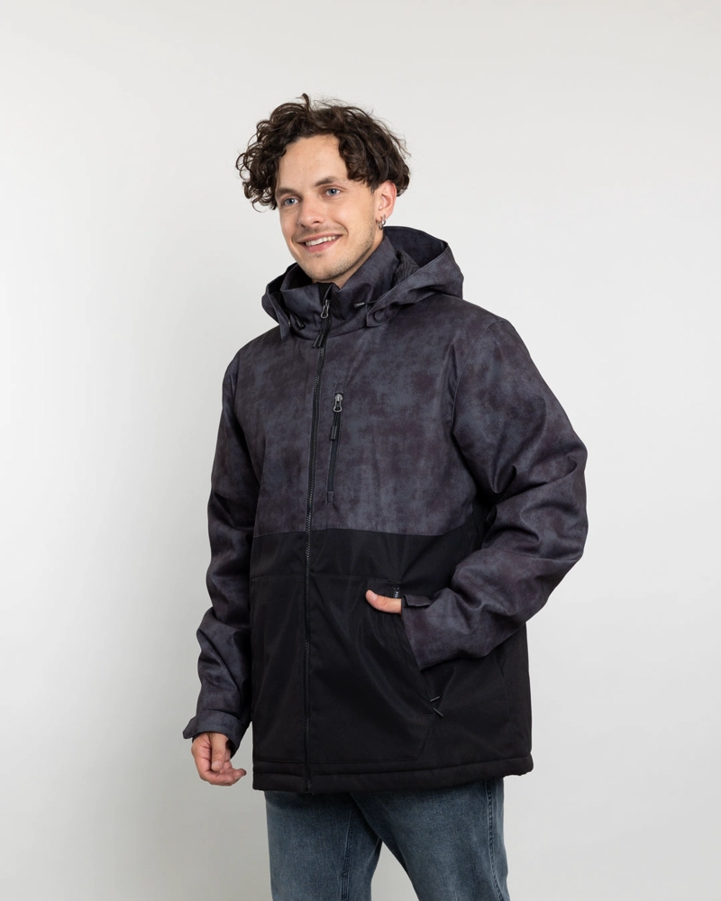 PARKA HOMBRE WATERPROOF CON ESTAMPADO NEGRO POLEMIC - 3