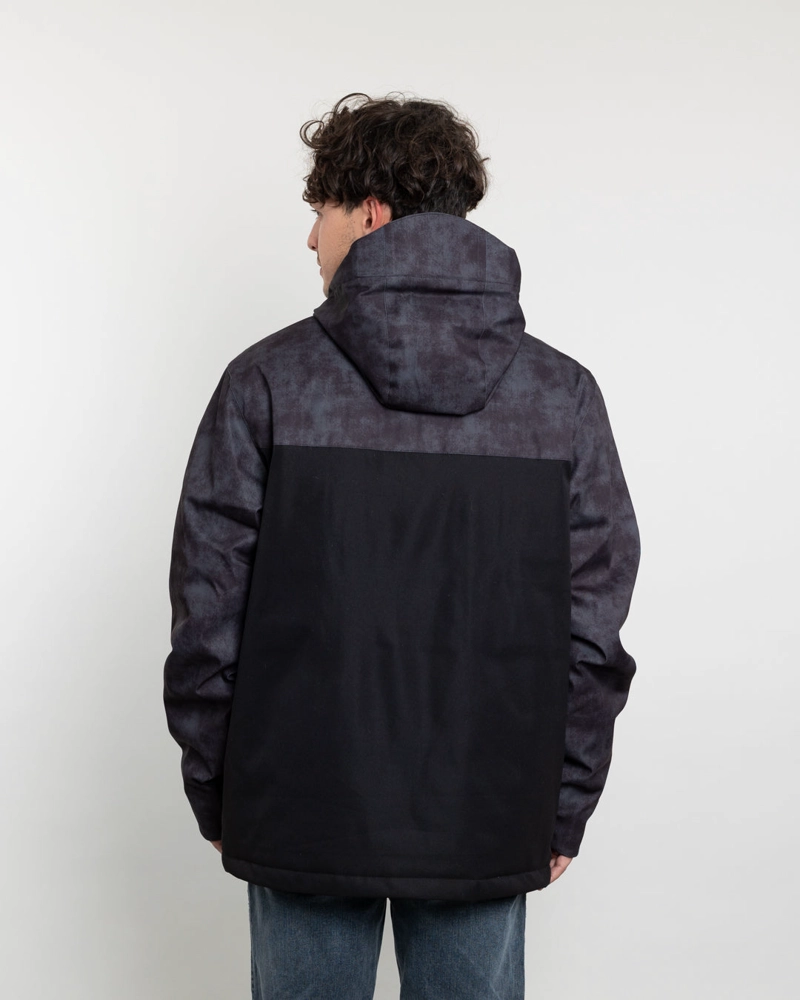PARKA HOMBRE WATERPROOF CON ESTAMPADO NEGRO POLEMIC - 4