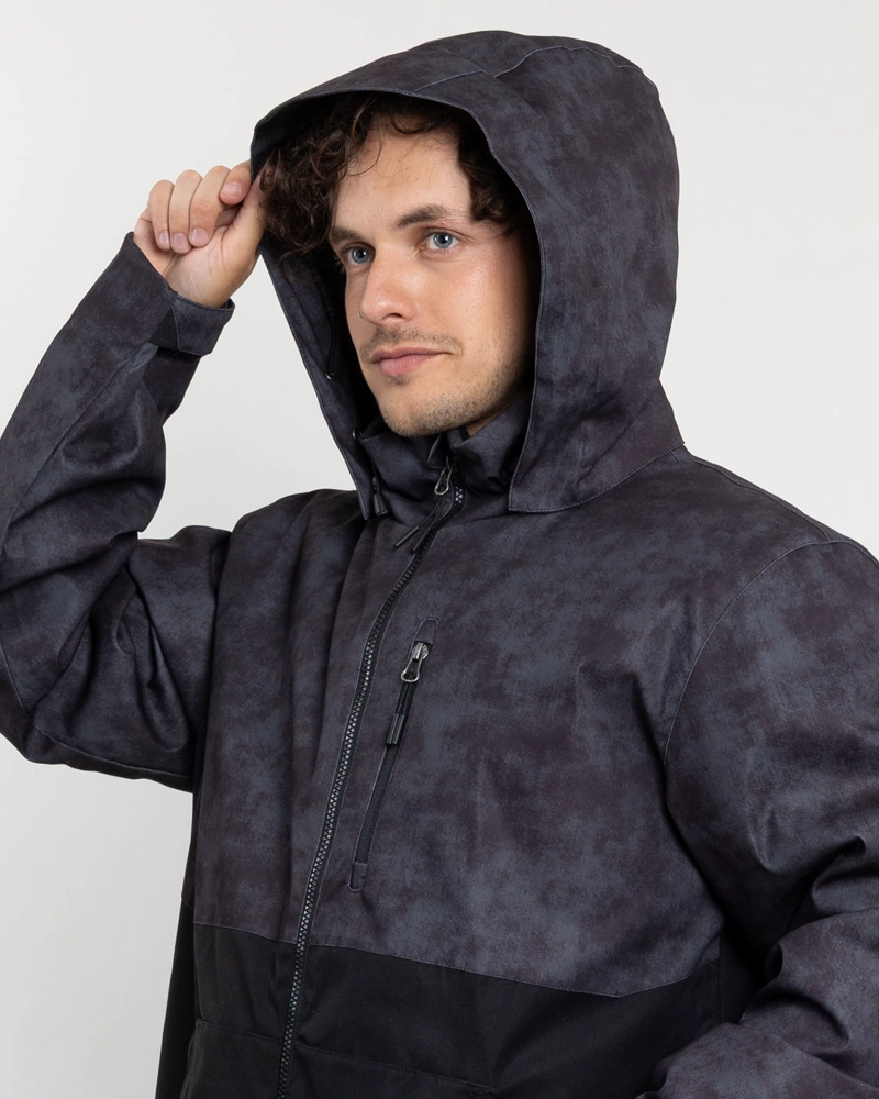 PARKA HOMBRE WATERPROOF CON ESTAMPADO NEGRO POLEMIC - 5