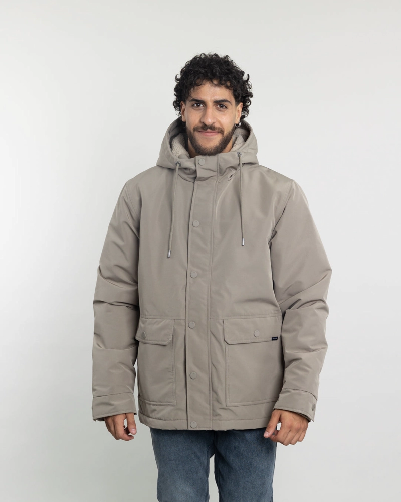 PARKA HOMBRE WATERPROOF FORRADA EN SHERPA CAFE  POLEMIC - 2