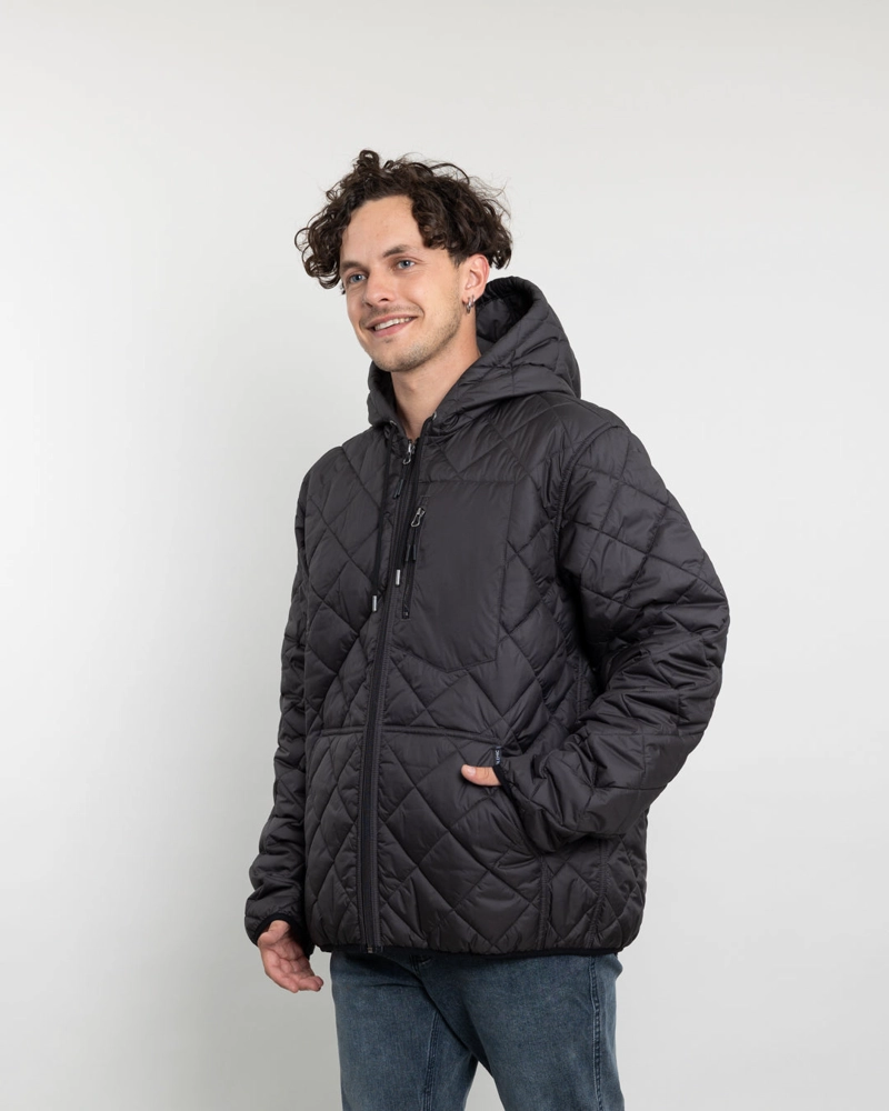 PARKA HOMBRE WATERPROOF CON ACOLCHADO NEGRO POLEMIC - 3