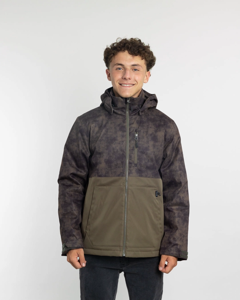 PARKA NIÑO IMPERMEABLE CON ESTAMPADO VERDE POLEMIC - 2