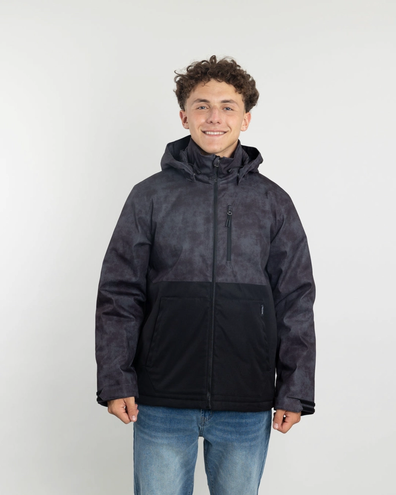 PARKA NIÑO IMPERMEABLE CON ESTAMPADO NEGRO POLEMIC - 2