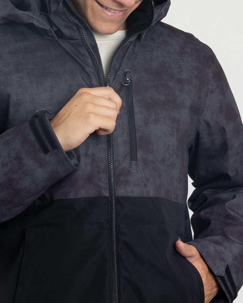 PARKA NIÑO IMPERMEABLE CON ESTAMPADO NEGRO POLEMIC - 3