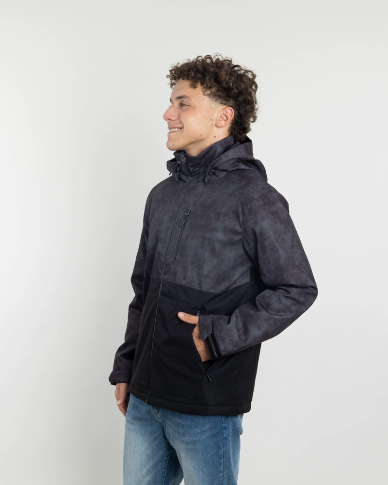 PARKA NIÑO IMPERMEABLE CON ESTAMPADO NEGRO POLEMIC - 4