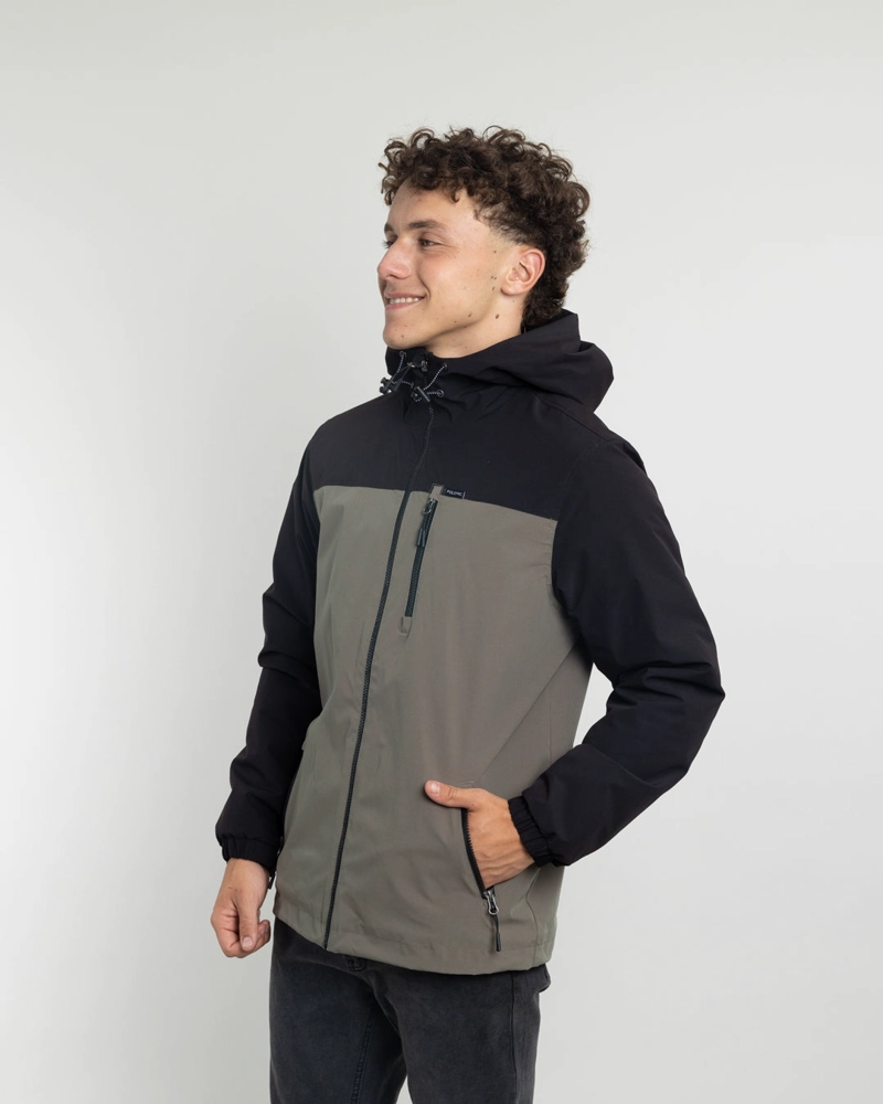 PARKA NIÑO IMPERMEABLE CON MICROPOLAR CAFE  POLEMIC - 2