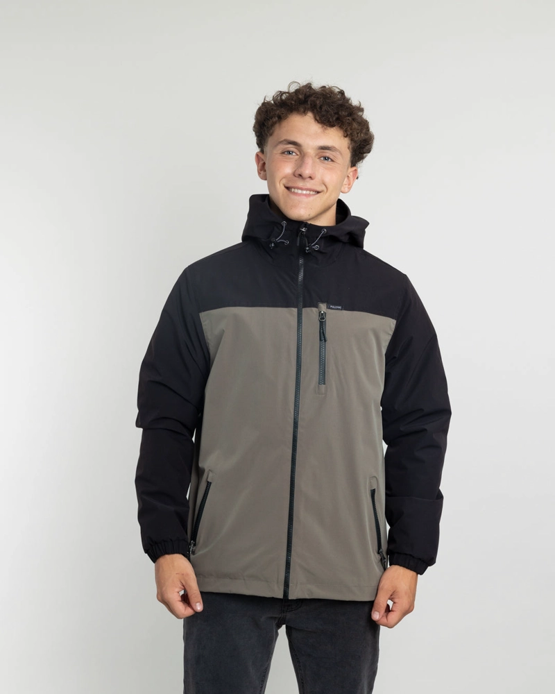 PARKA NIÑO IMPERMEABLE CON MICROPOLAR CAFE  POLEMIC - 3