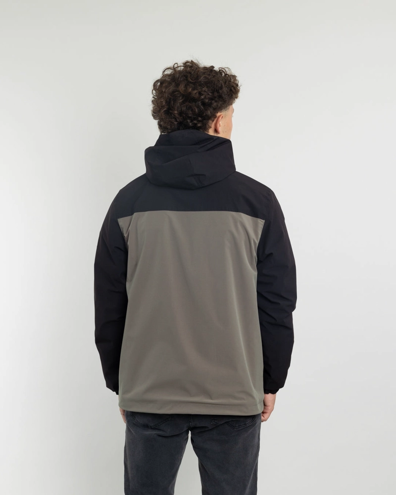 PARKA NIÑO IMPERMEABLE CON MICROPOLAR CAFE  POLEMIC - 4
