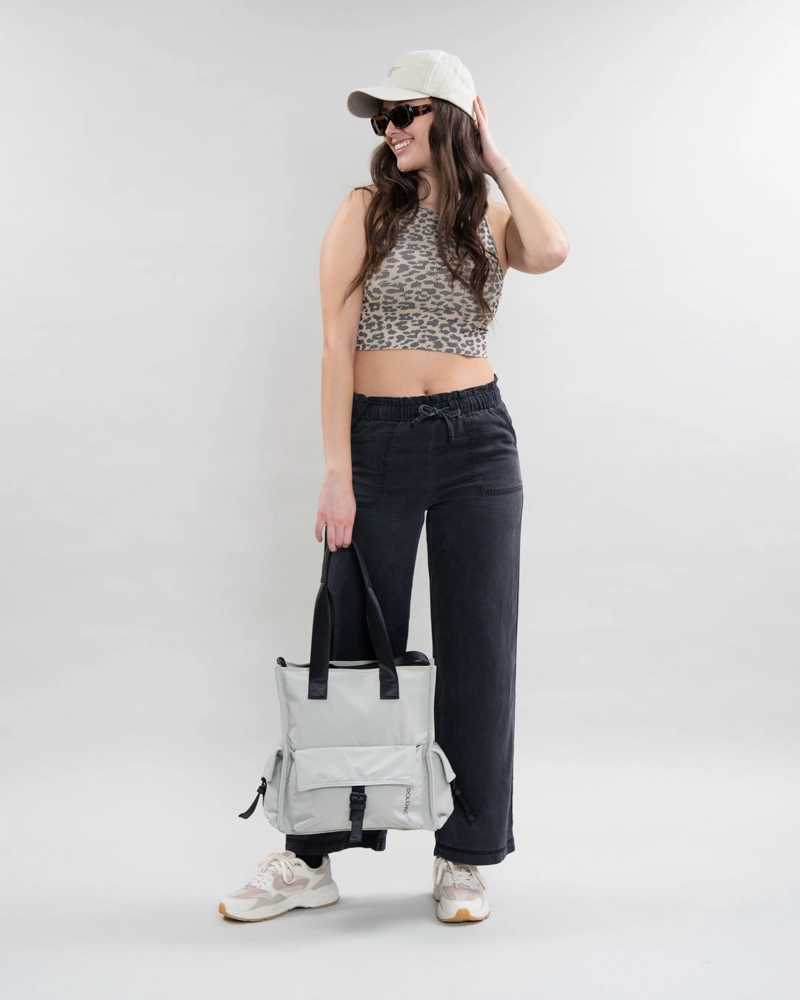 PANTALON TENCEL CINTURA ELASTICADA NEGRO POLEMIC - 2