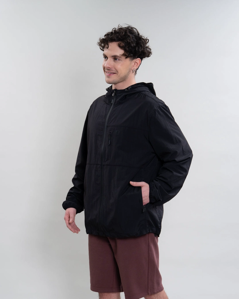 CORTAVIENTOS HOMBRE CON GORRO NEGRO POLEMIC - 3