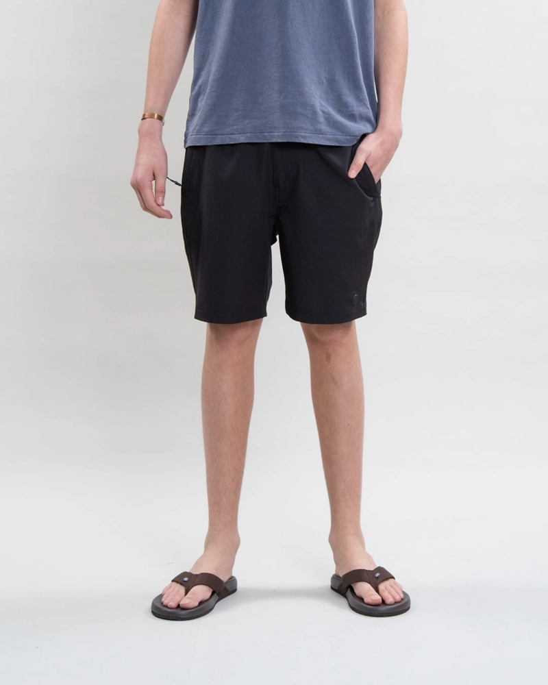 TRAJE DE BAÑO JUVENIL PRETINA ELASTICADA CASTOR NEGRO POLEMIC - 1