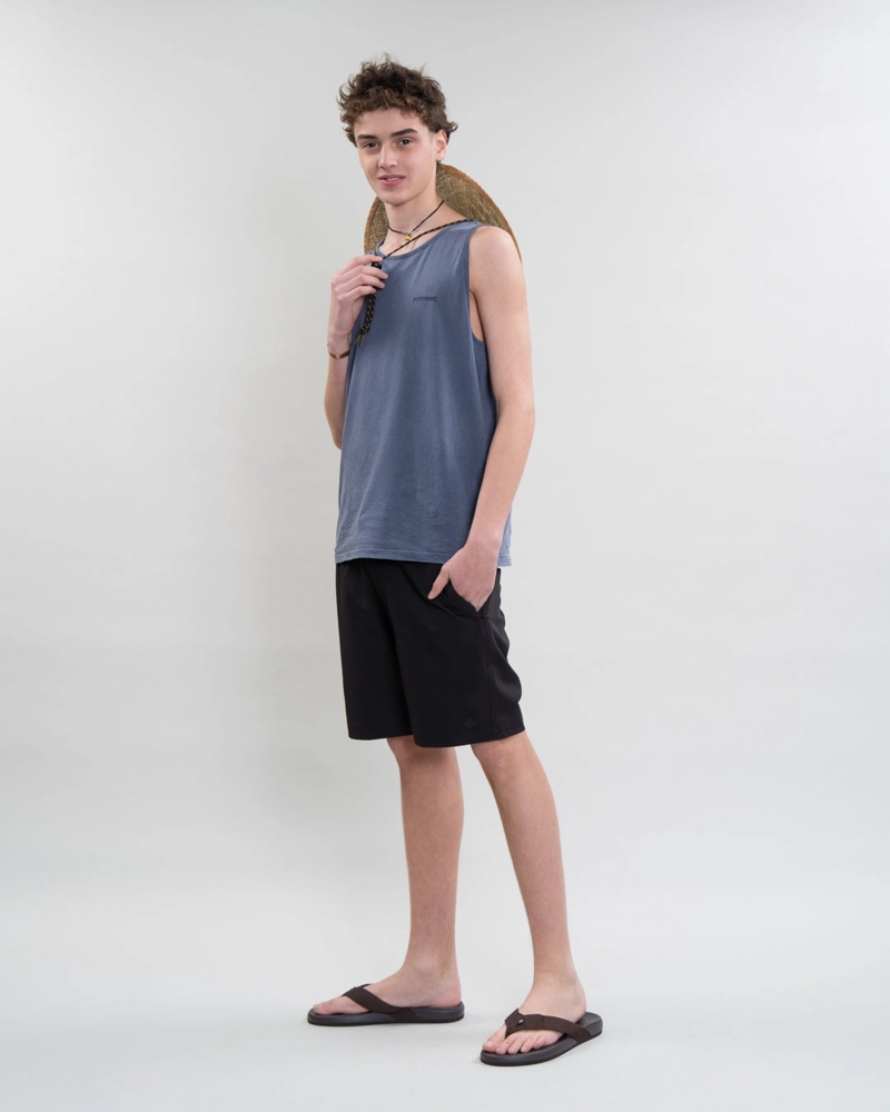 TRAJE DE BAÑO JUVENIL PRETINA ELASTICADA CASTOR NEGRO POLEMIC - 2