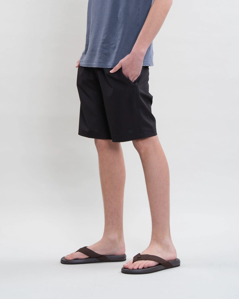TRAJE DE BAÑO JUVENIL PRETINA ELASTICADA CASTOR NEGRO POLEMIC - 3