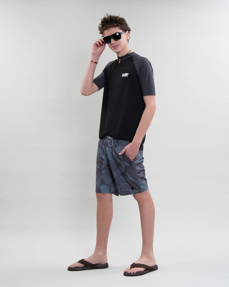 TRAJE DE BAÑO JUVENIL PRETINA ELASTICADA CASTOR GRIS POLEMIC - 2