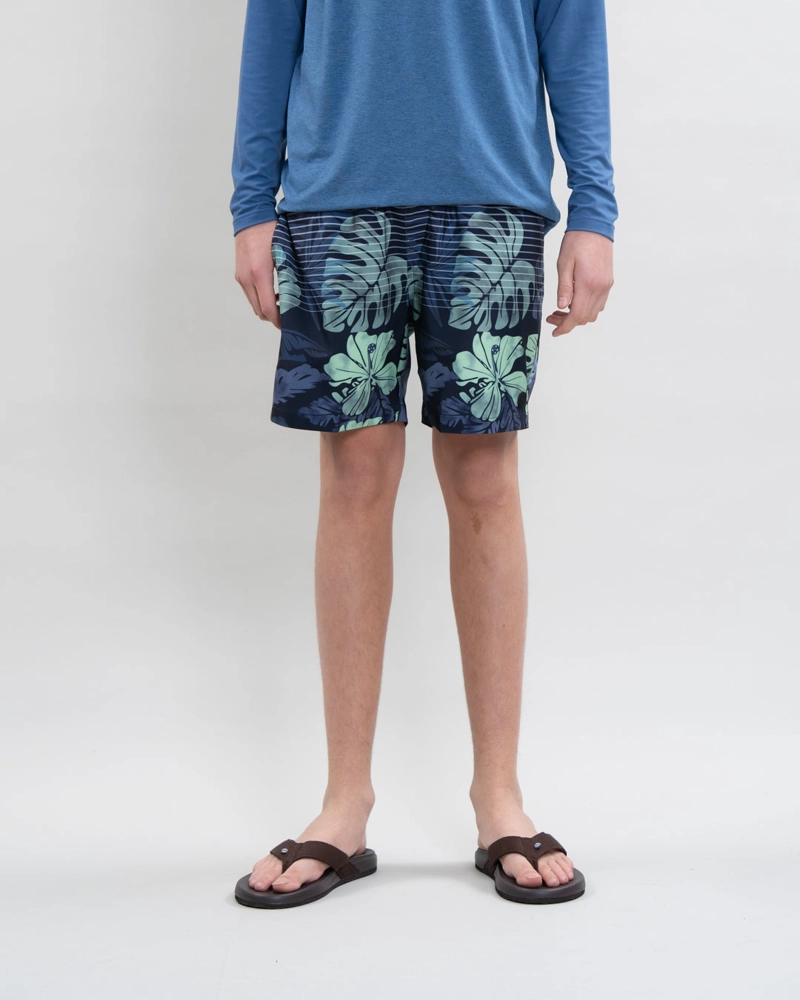 TRAJE DE BANO JUVENIL PRETINA ELASTICADA LEAF POLEMIC Azul 18