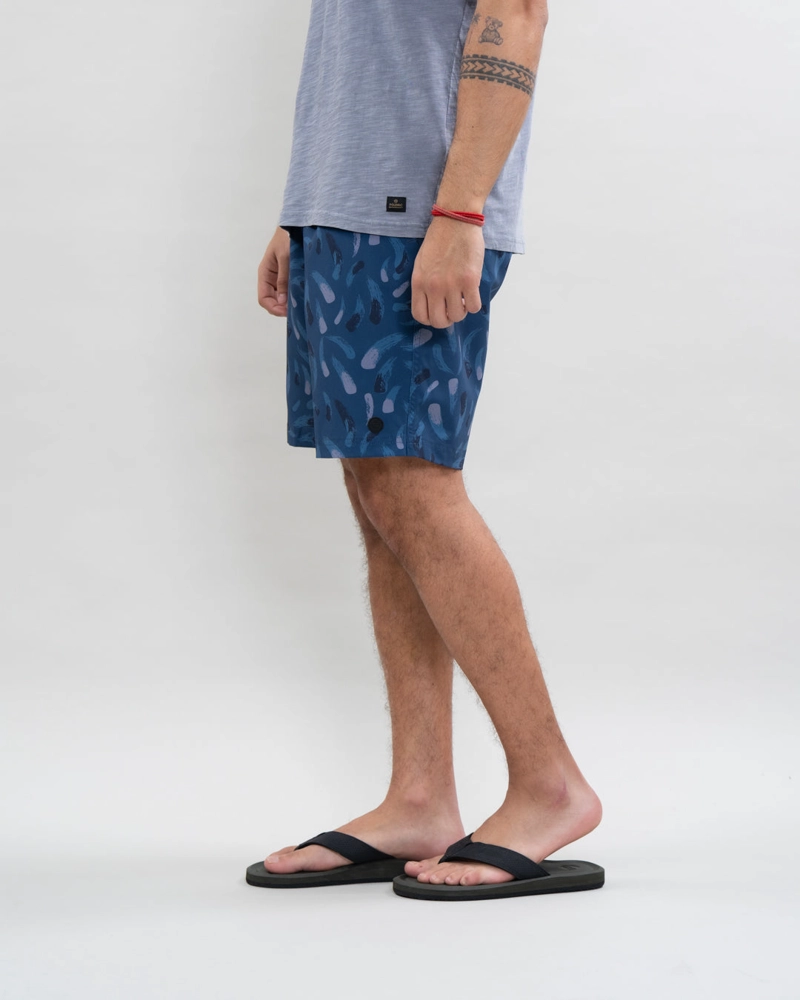 TRAJE DE BAÑO JUVENIL PRETINA ELASTICADA CASTOR AZUL POLEMIC - 1