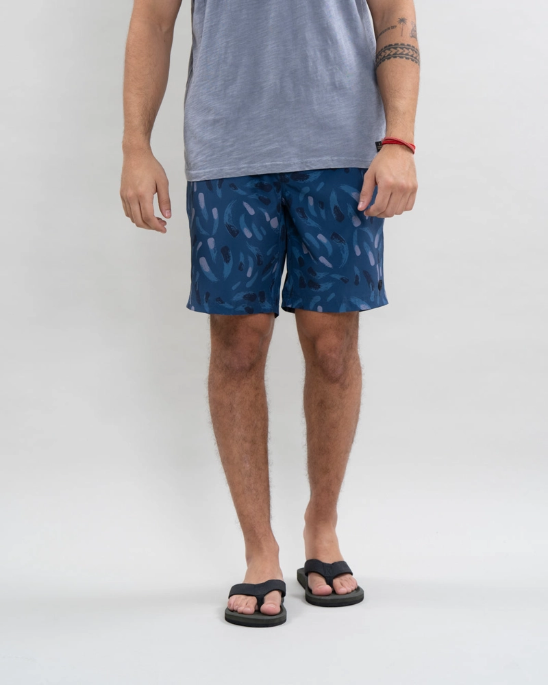 TRAJE DE BAÑO JUVENIL PRETINA ELASTICADA CASTOR AZUL POLEMIC - 4