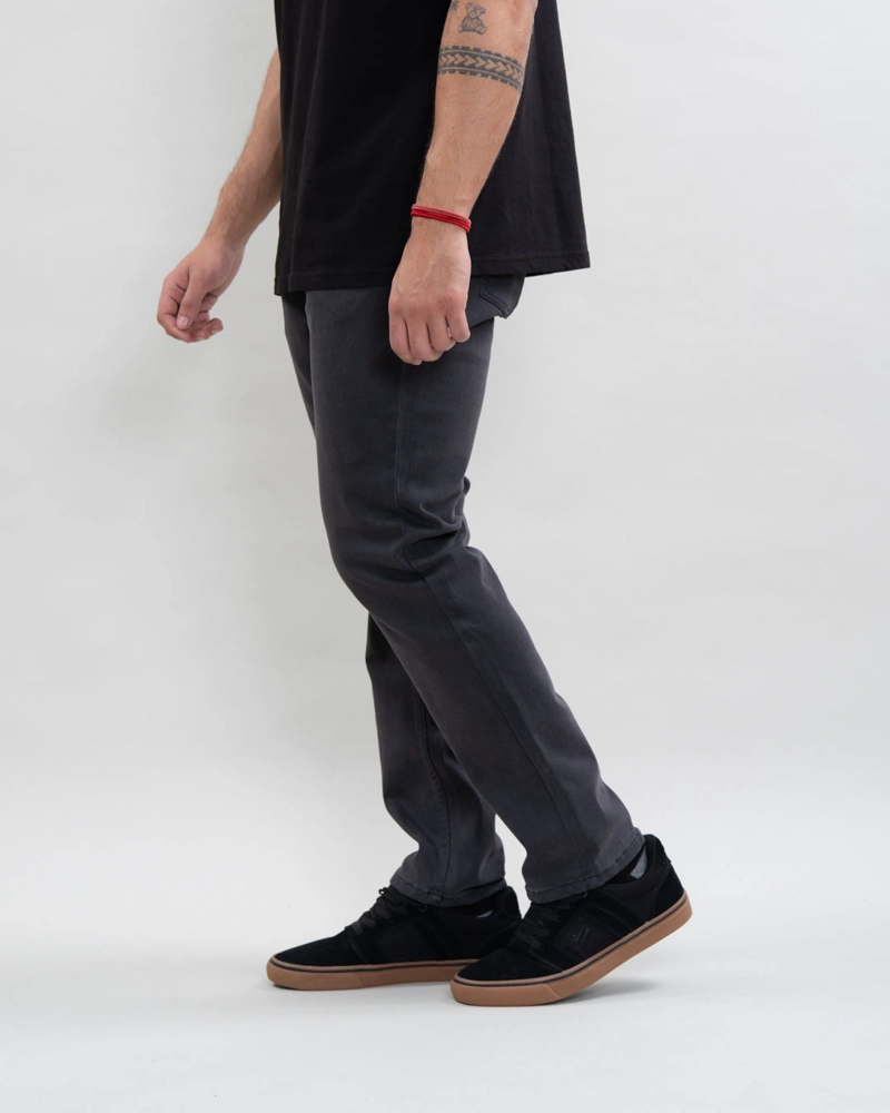 JEANS HOMBRE DENIM REGULAR FIT GRIS POLEMIC - 3