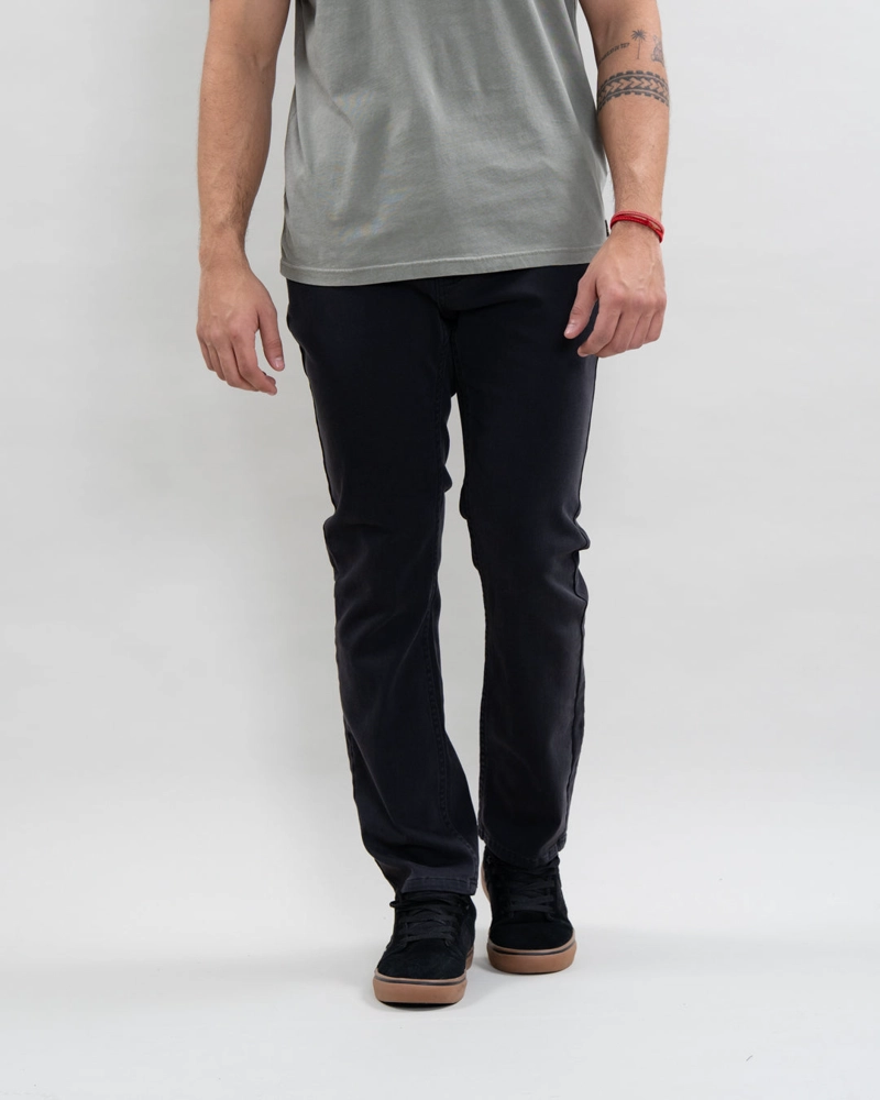 JEANS HOMBRE DENIM REGULAR FIT NEGRO POLEMIC - 2