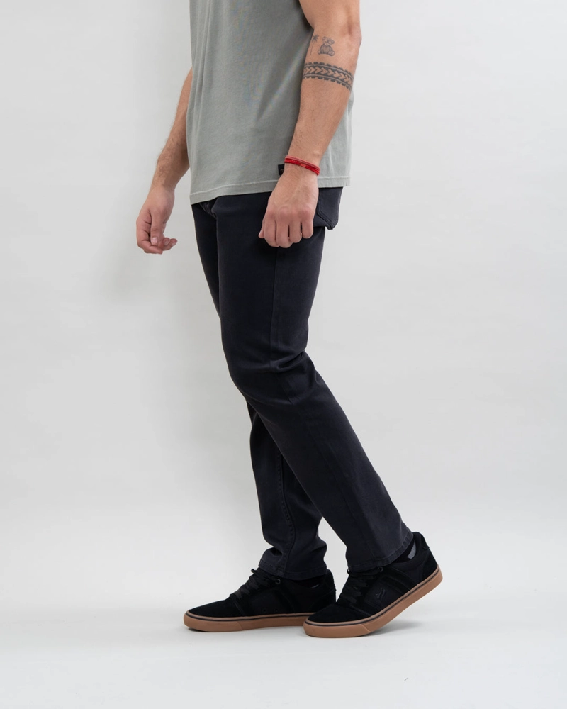 JEANS HOMBRE DENIM REGULAR FIT NEGRO POLEMIC - 3