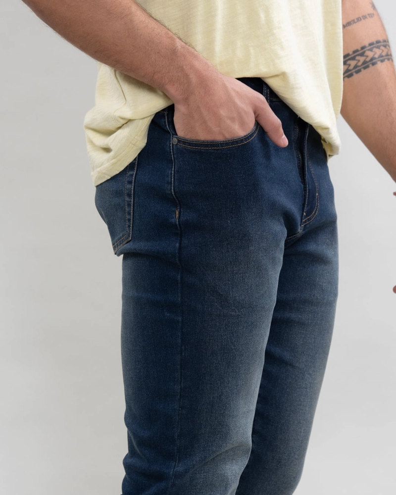 JEANS HOMBRE DENIM REGULAR FIT AZUL POLEMIC - 3
