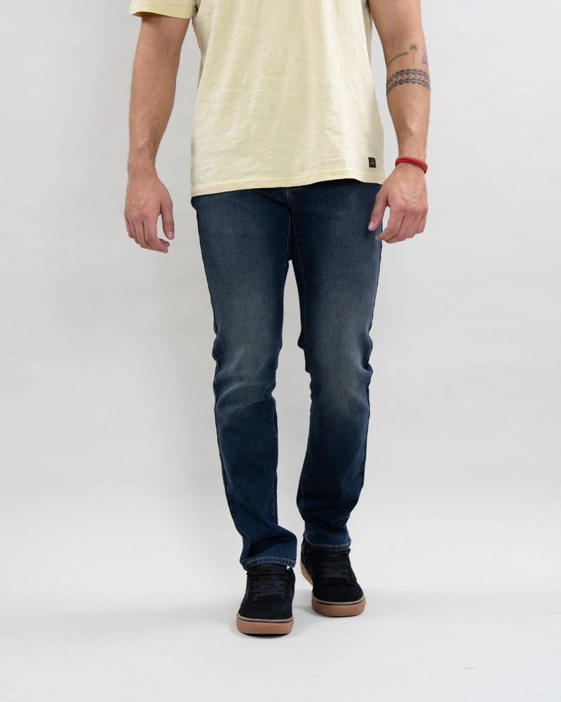 JEANS HOMBRE DENIM REGULAR FIT AZUL POLEMIC - 4