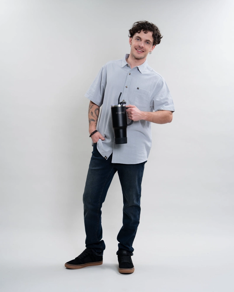 JEANS HOMBRE DENIM REGULAR FIT AZUL POLEMIC - 1