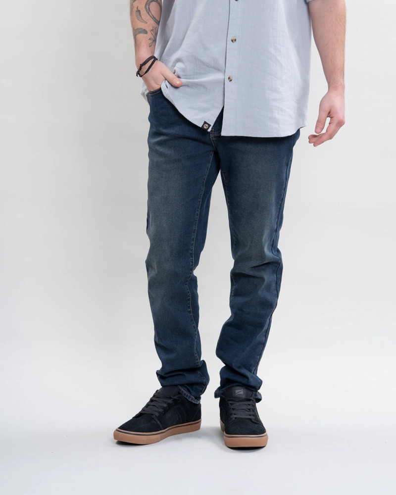 JEANS HOMBRE DENIM REGULAR FIT AZUL POLEMIC - 2