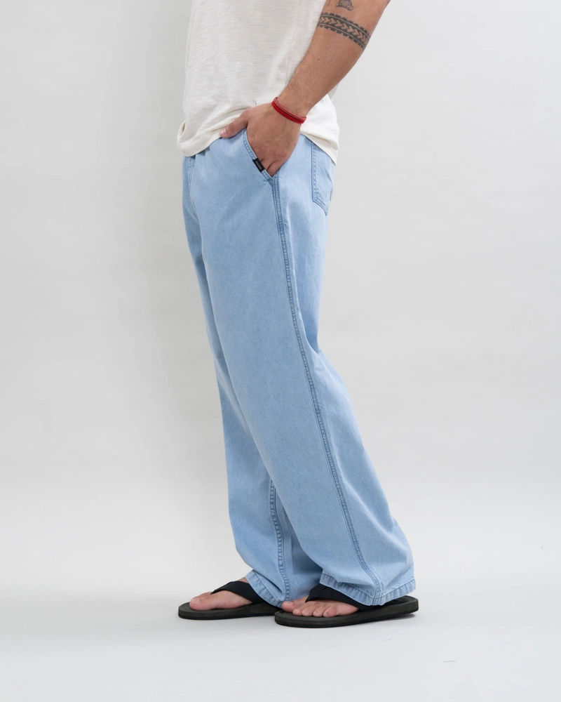 PANTALON JEANS HOMBRE DENIM RELAX CELESTE POLEMIC - 3