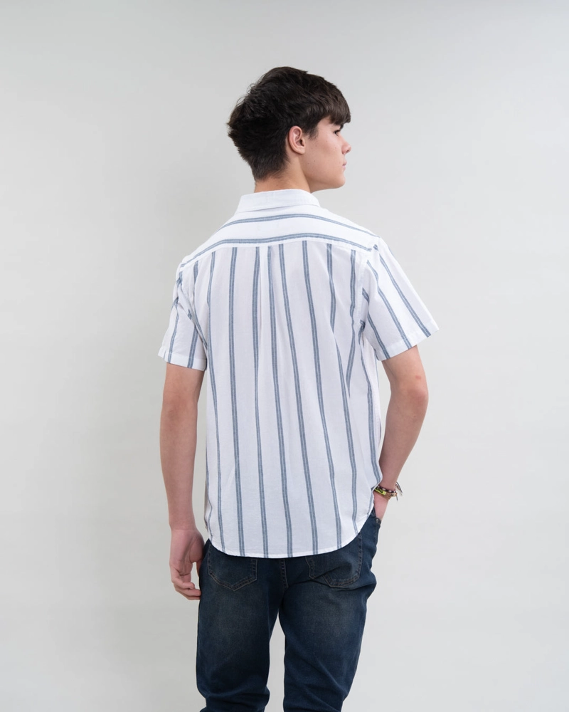 CAMISA MANGA CORTA A RAYAS ALGODON YV5389 POLEMIC - 3