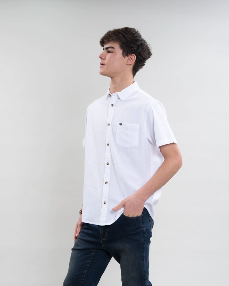 CAMISA MANGA CORTA BOLSILLO ALGODON YV5388 POLEMIC - 4