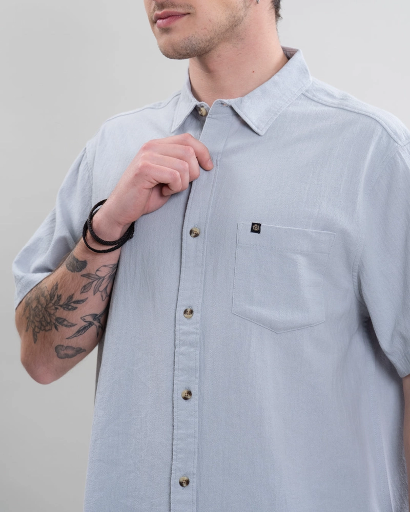 CAMISA MANGA CORTA BOLSILLO ALGODON YV5788 POLEMIC - 5