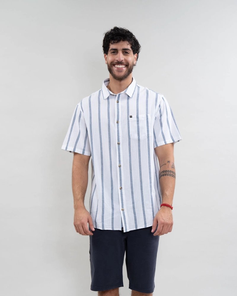 CAMISA MANGA CORTA A RAYAS ALGODON YV5789 POLEMIC - 1