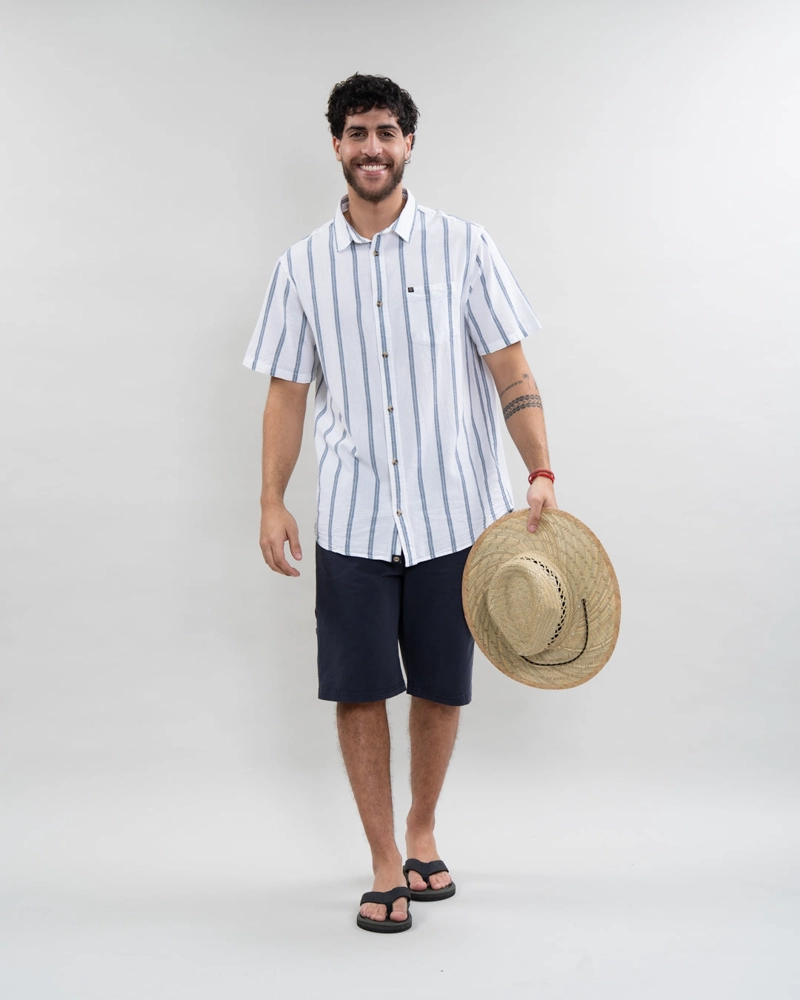CAMISA MANGA CORTA A RAYAS ALGODON YV5789 POLEMIC - 2