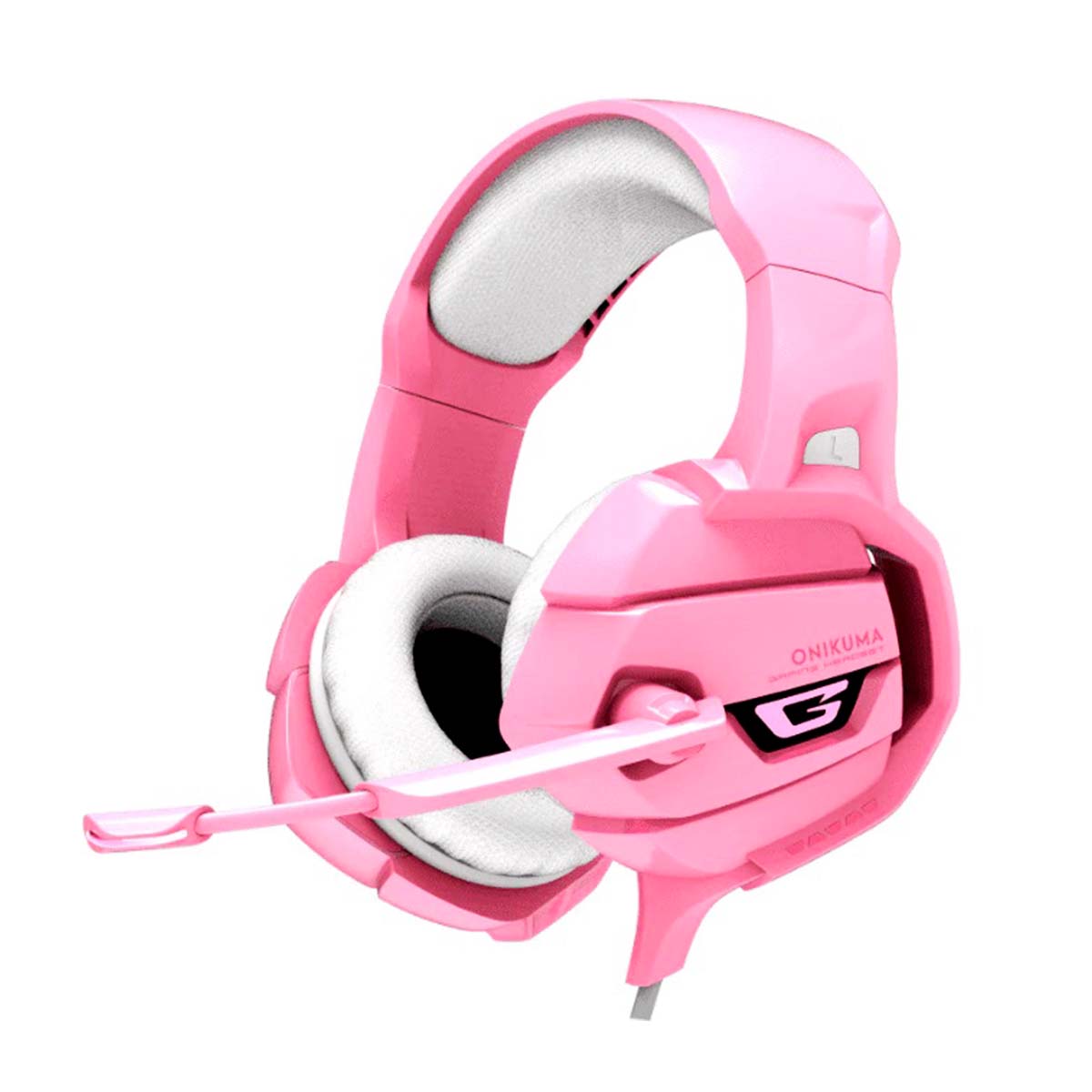 AUDÍFONOS GAMER ONIKUMA HEADSET K5 PC PS4 ROSA - 3
